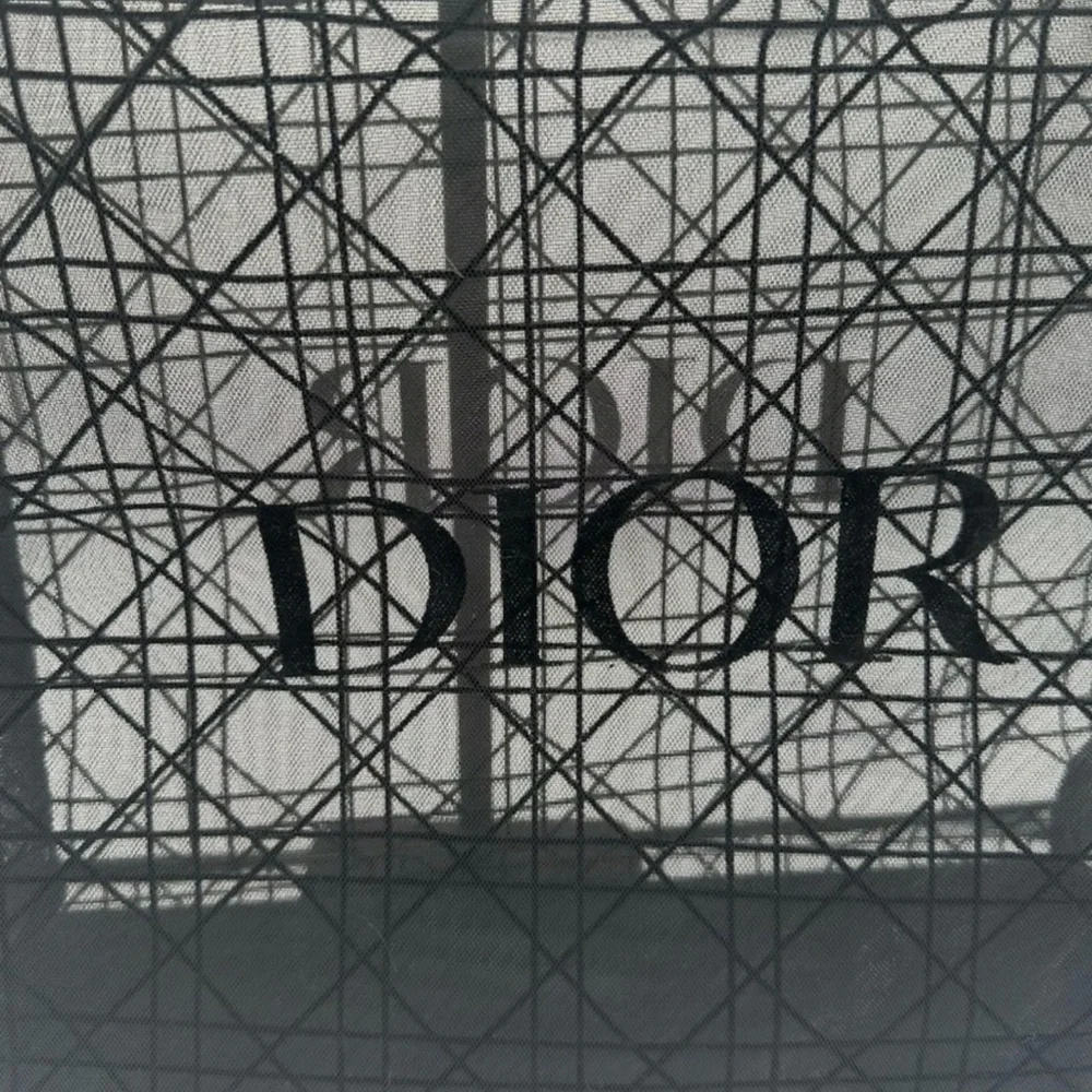 Bundle of Dior Black Mesh Tote with matching Pouch - Picture 9 of 14